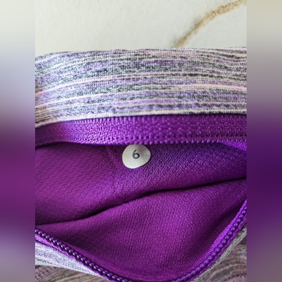 Lululemon Speed Tight IV Space Dye Camo Tender Violet Black Grape Purple Size 6 - Picture 9 of 16